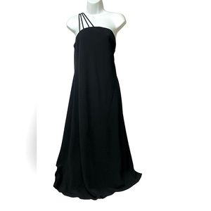 Lauren Ralph Lauren Dress Formal Classic One Shoulder  Backless, NWT Black Prom